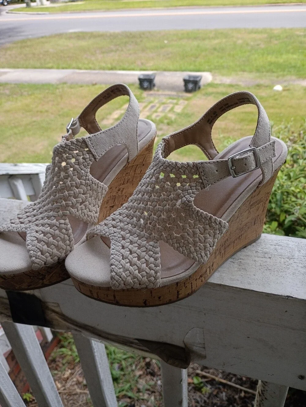 Women's Wedge Sandals Trio(3pr) - Black, Beige, Metallic Gold